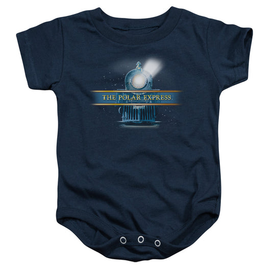 The Polar Express Train Logo Infant Baby Snapsuit Navy Blue