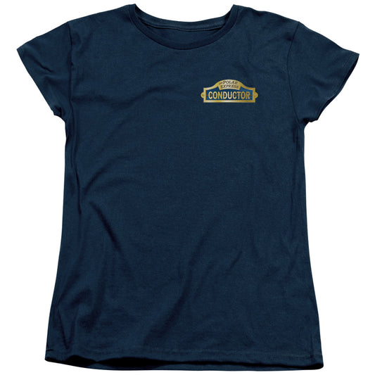 The Polar Express Conductor Womens T Shirt Navy Blue