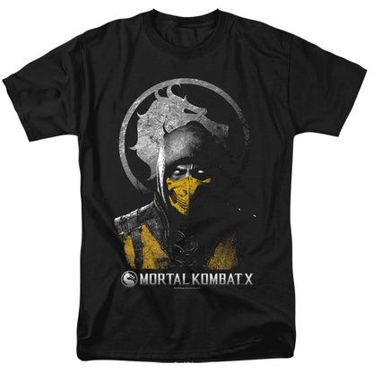 Mortal Kombat X Scorpion Bust Mens T Shirt Black Officially Licensed
