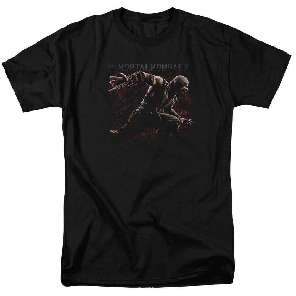 Mortal Kombat X Scorpion Lunge Mens T Shirt Black
