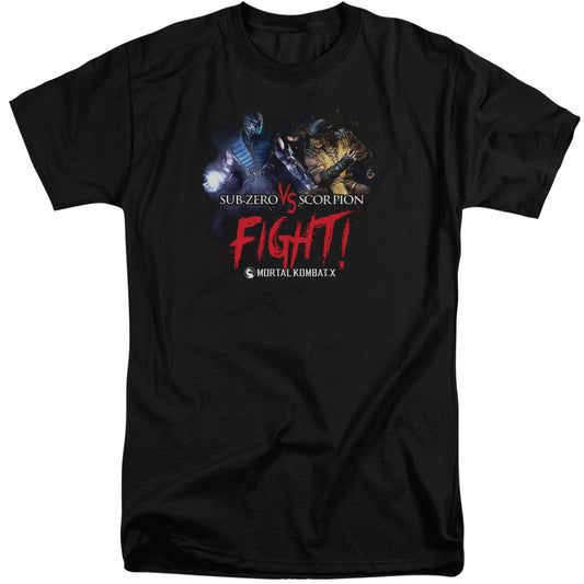 Mortal Kombat X Fight Mens Tall T Shirt Black