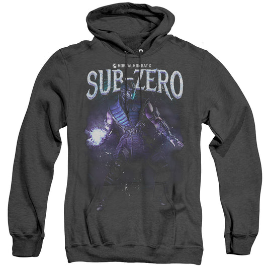 Mortal Kombat Sub Zero Mens Heather Hoodie Black