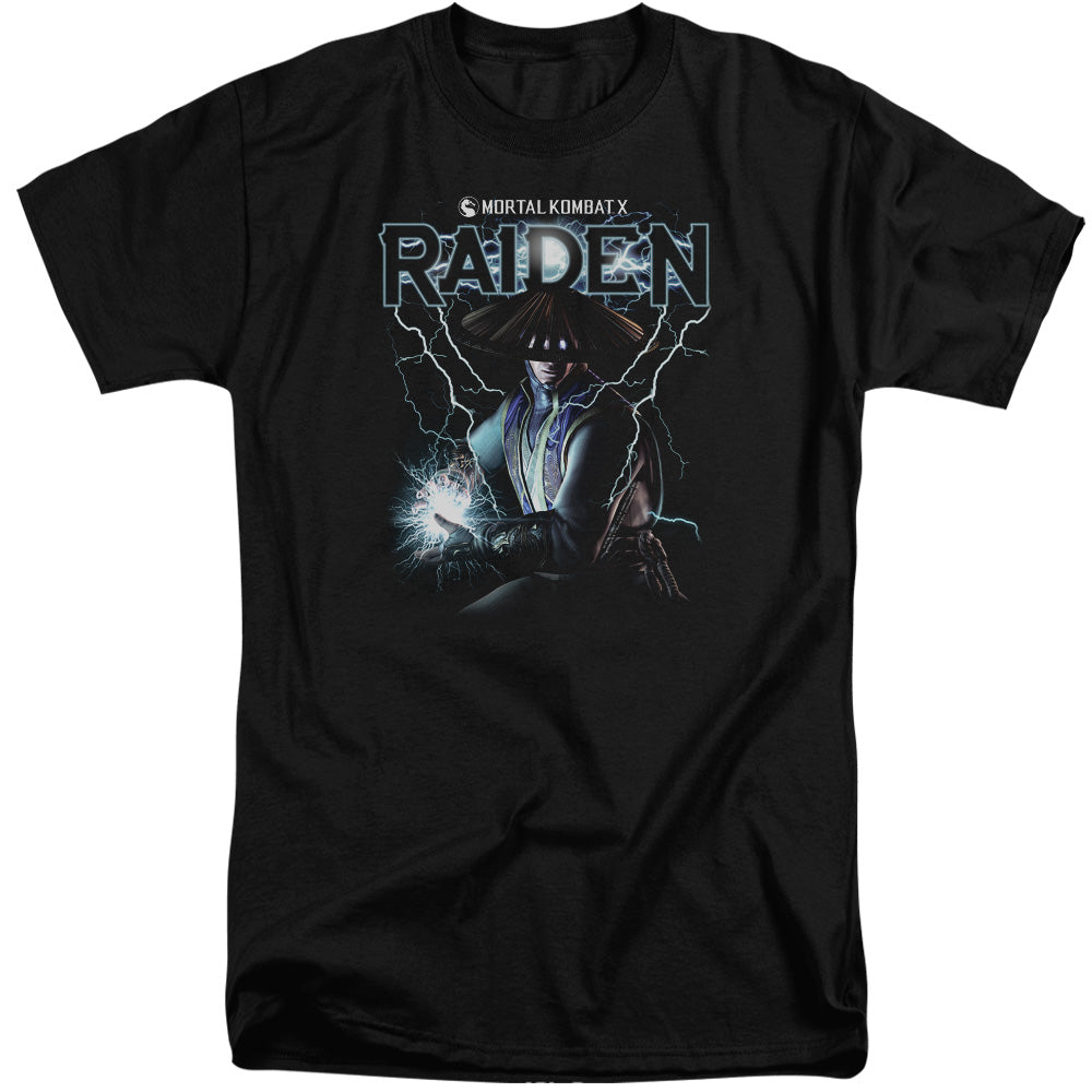 Mortal Kombat Raiden Mens Tall T Shirt Black