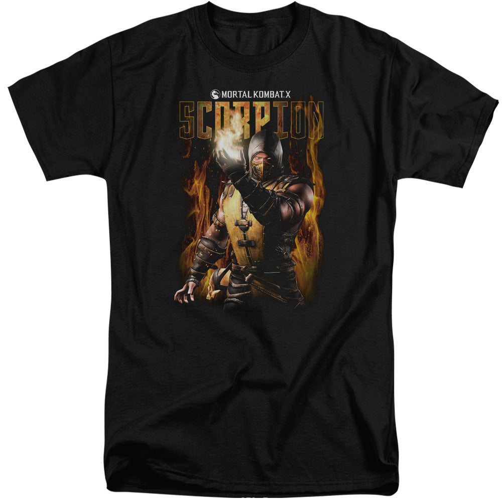 Mortal Kombat Scorpion Mens Tall T Shirt Black