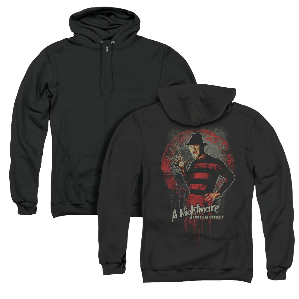 Nightmare On Elm Street This Is God Back Print Zipper Mens Hoodie Black