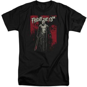 Friday The 13th Drip Mens Tall T Shirt Black