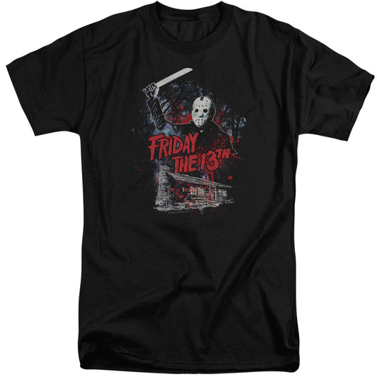 Friday The 13th Cabin Mens Tall T Shirt Black