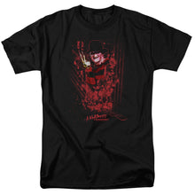 Load image into Gallery viewer, Nightmare On Elm Street One Two Freddys Coming For You Mens T Shirt Black