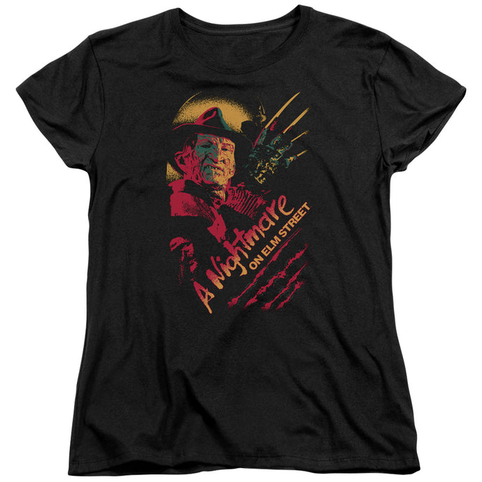 Nightmare On Elm Street Freddy Claws Womens T Shirt Black