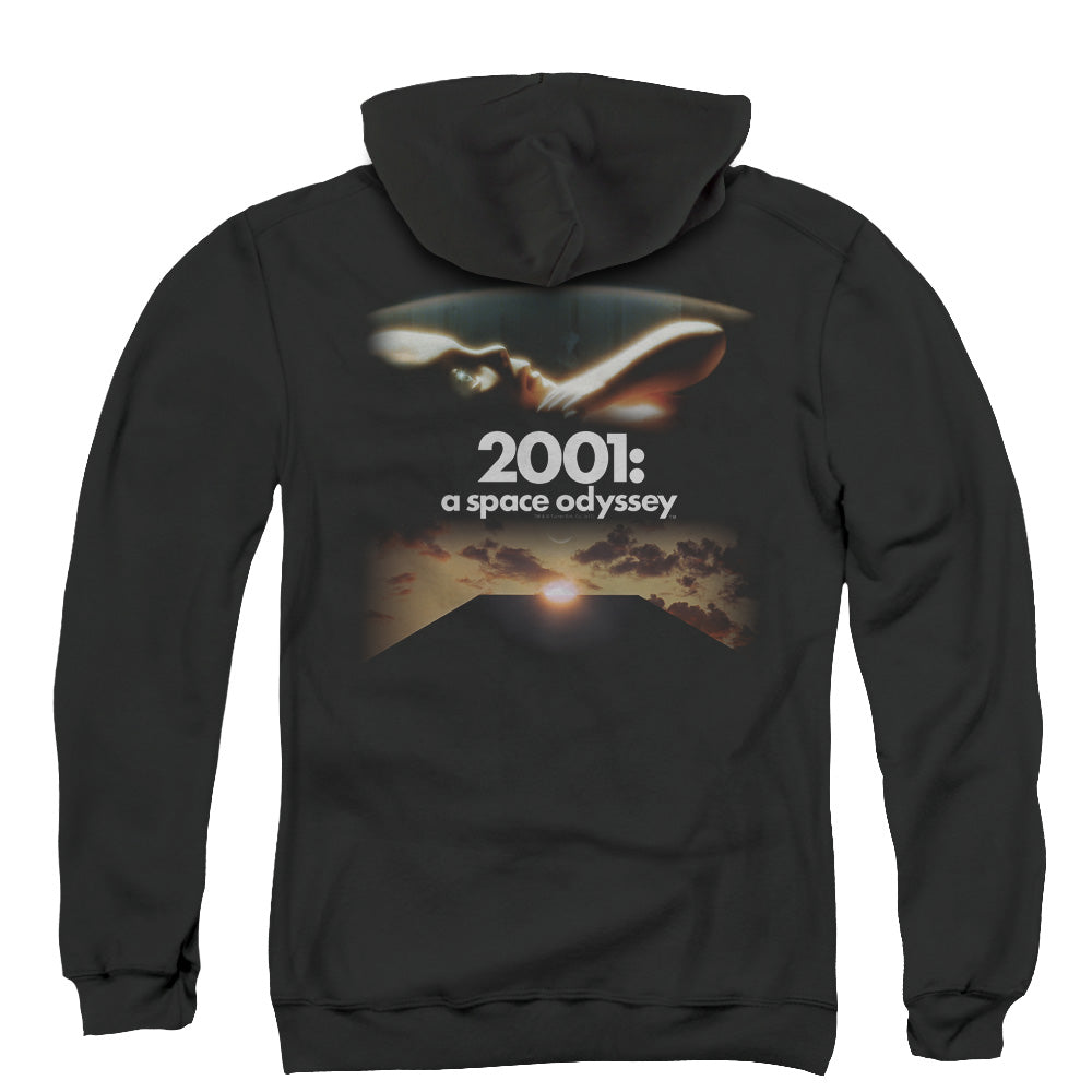 2001 A Space Odyssey Prologue Epilogue Back Print Zipper Mens Hoodie Black