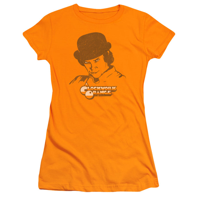 A Clockwork Orange Alex My Boy Junior Sheer Cap Sleeve Womens T Shirt Orange