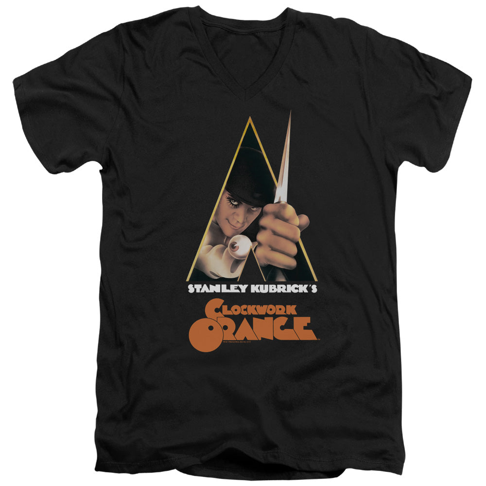 A Clockwork Orange Poster Mens Slim Fit V-Neck T Shirt Black