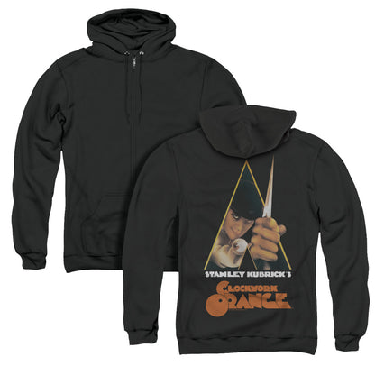 A Clockwork Orange Poster Back Print Zipper Mens Hoodie Black