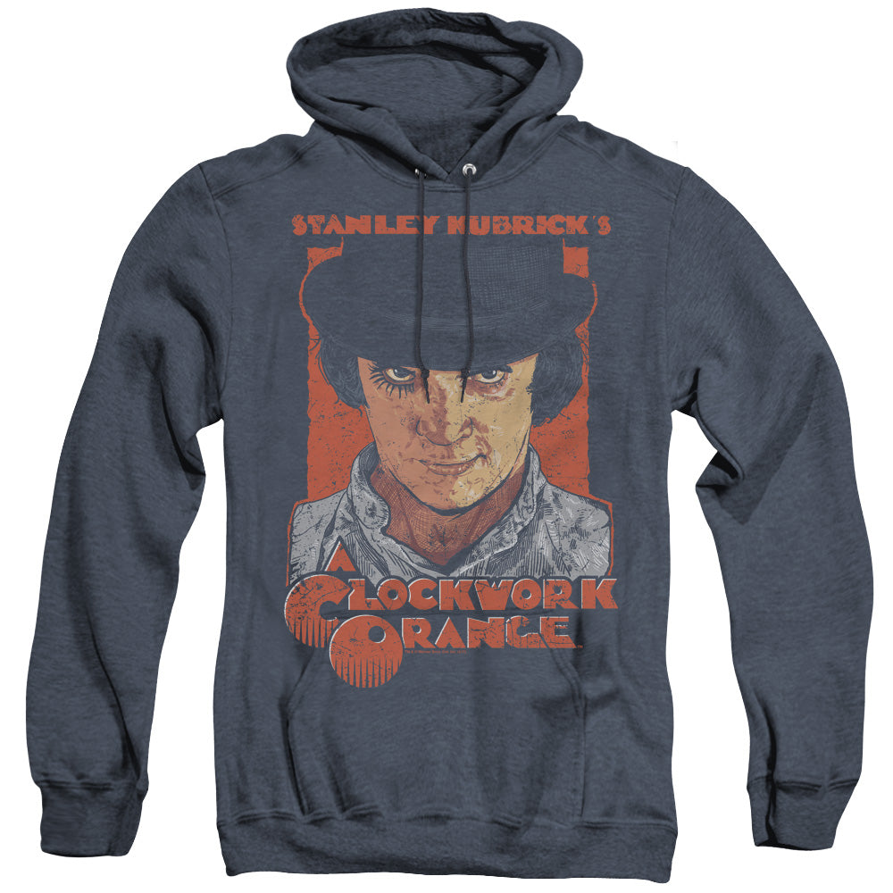 A Clockwork Orange Sinister Stare Heather Mens Hoodie Navy Blue