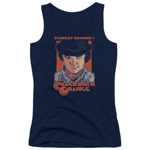 A Clockwork Orange Sinister Stare Womens Tank Top Shirt Navy Blue