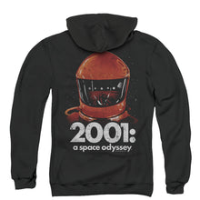 Load image into Gallery viewer, 2001 A Space Odyssey Space Travel Back Print Zipper Mens Hoodie Black
