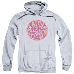 Willy Wonka And The Chocolate Factory Circle Logo Mens Hoodie Athletic Heather