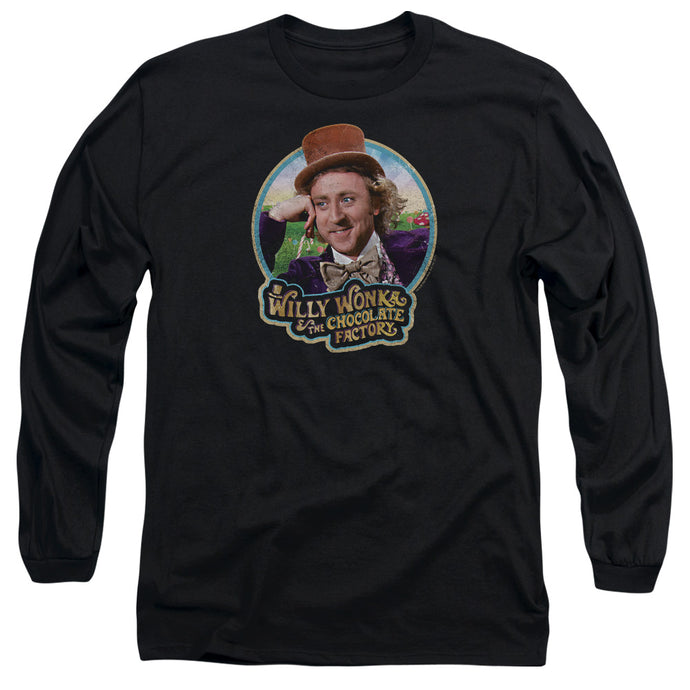 Willy Wonka And The Chocolate Factory Its Scruiddlyumptious Mens Long Sleeve Shirt Black