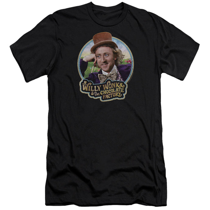 Willy Wonka And The Chocolate Factory Its Scruiddlyumptious Premium Bella Canvas Slim Fit Mens T Shirt Black