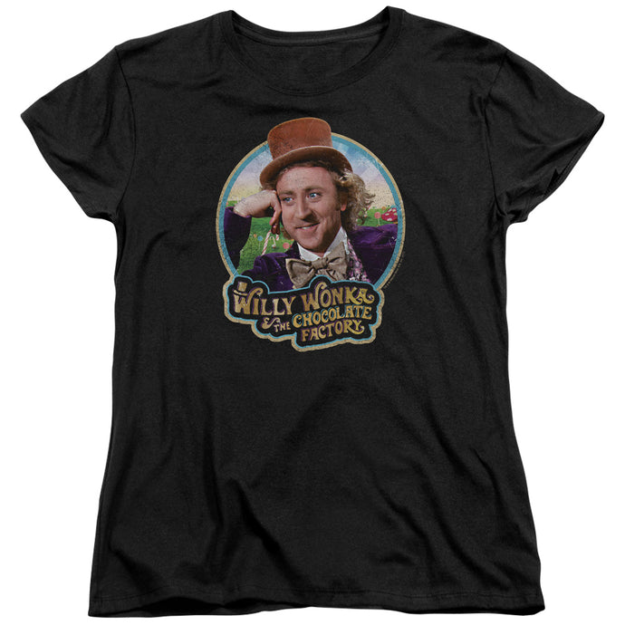 Willy Wonka And The Chocolate Factory Its Scruiddlyumptious Womens T Shirt Black