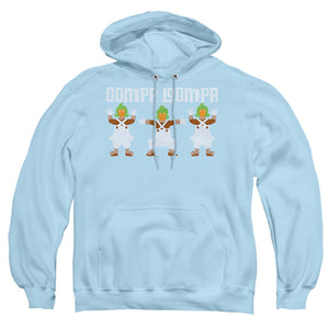 Willy Wonka And The Chocolate Factory Oompa Loompa Mens Hoodie Light Blue