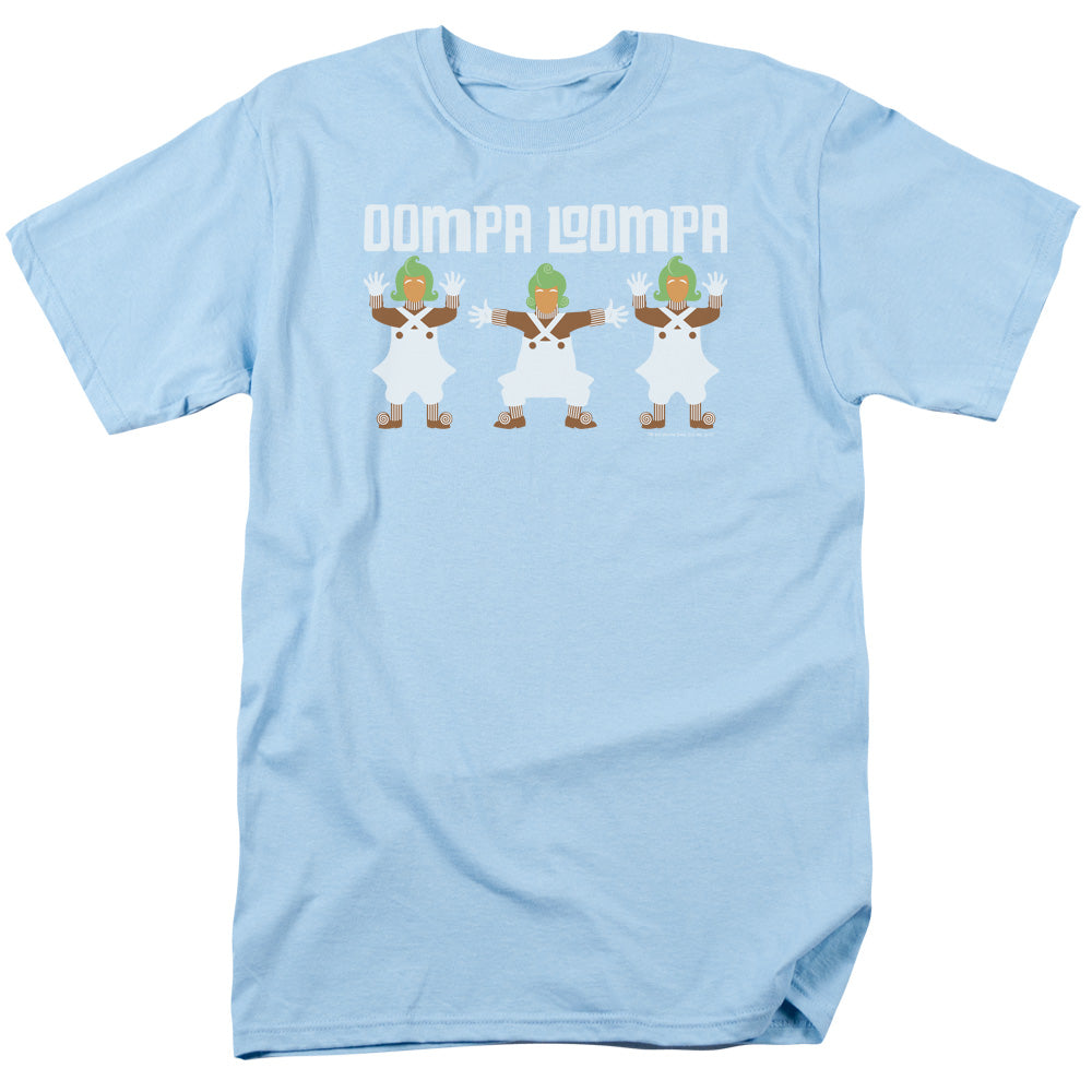 Willy Wonka And The Chocolate Factory Oompa Loompa Mens T Shirt Light Blue