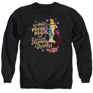 Willy Wonka And The Chocolate Factory Music Makers Mens Crewneck Sweatshirt Black
