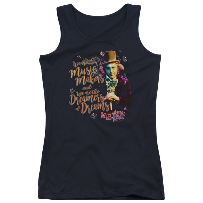 Willy Wonka And The Chocolate Factory Music Makers Womens Tank Top Shirt Black