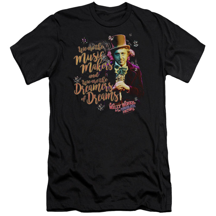 Willy Wonka And The Chocolate Factory Music Makers Premium Bella Canvas Slim Fit Mens T Shirt Black