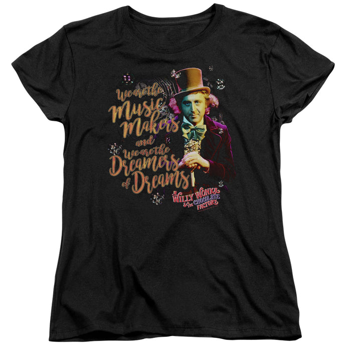 Willy Wonka And The Chocolate Factory Music Makers Womens T Shirt Black