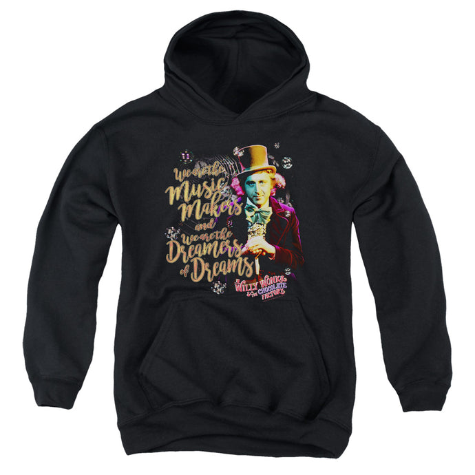 Willy Wonka And The Chocolate Factory Music Makers Kids Youth Hoodie Black