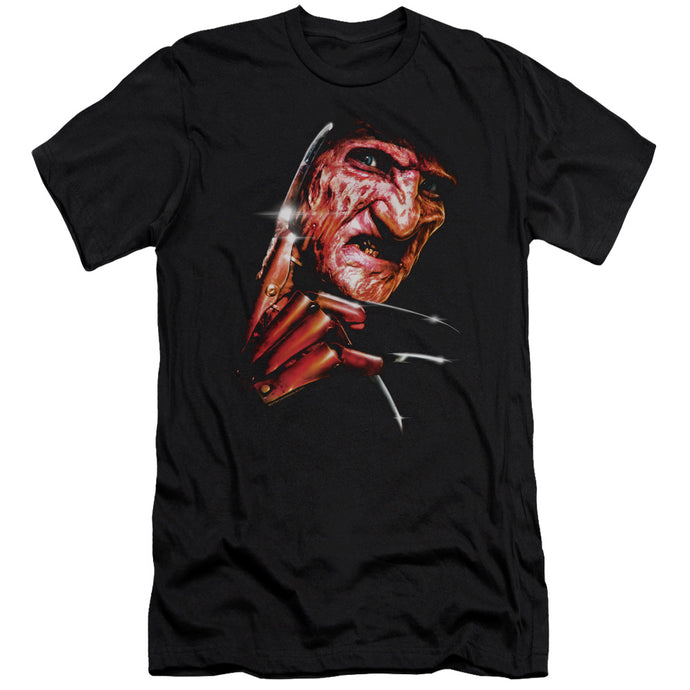 Nightmare On Elm Street Freddys Face Premium Bella Canvas Slim Fit Mens T Shirt Black