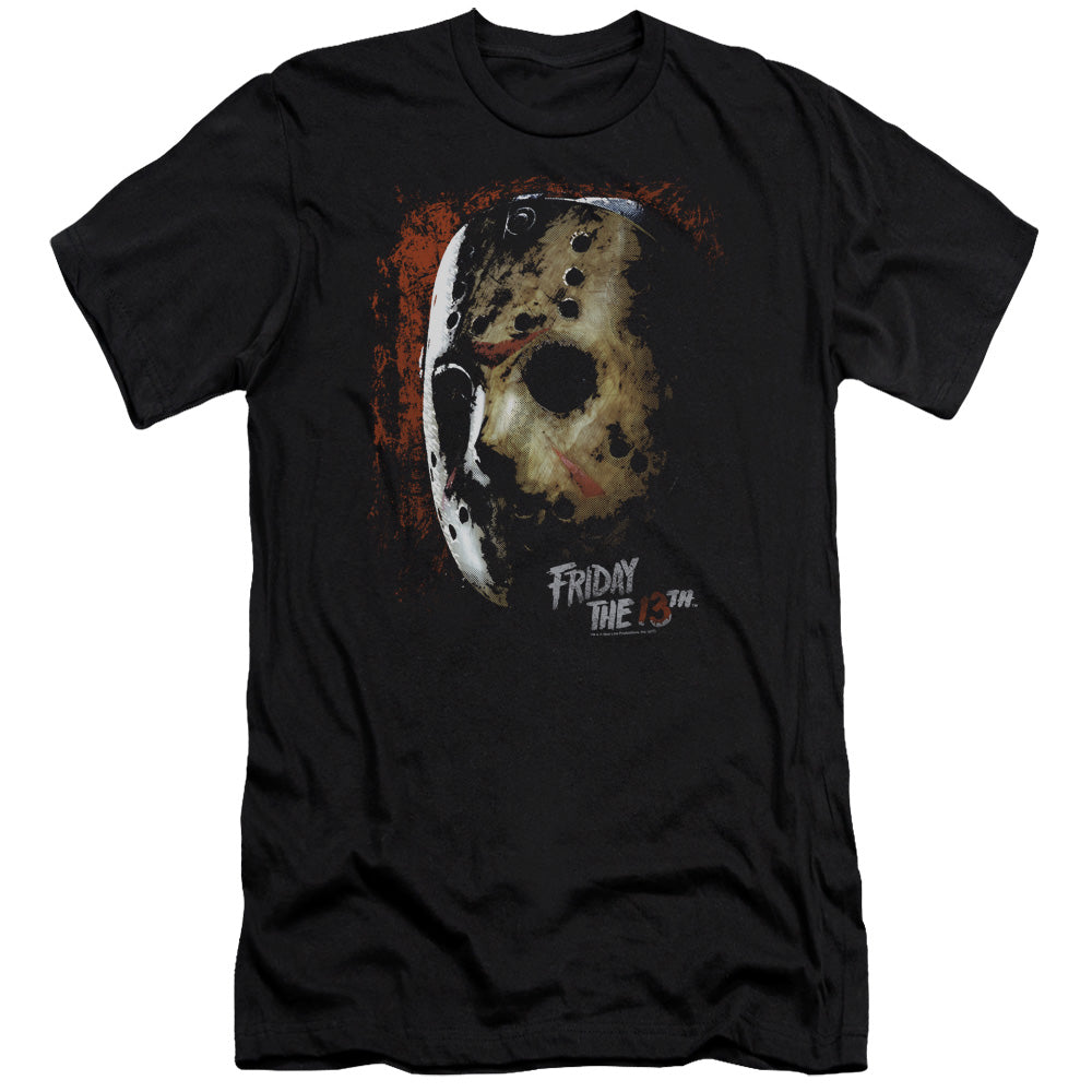 Friday The 13th Mask Of Death Slim Fit Mens T Shirt Black