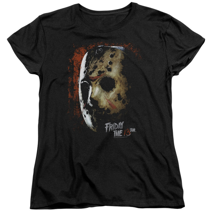 Friday The 13th Mask Of Death Womens T Shirt Black