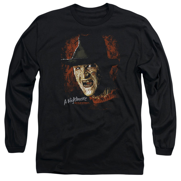 Nightmare On Elm Street Worst Nightmare Mens Long Sleeve Shirt Black
