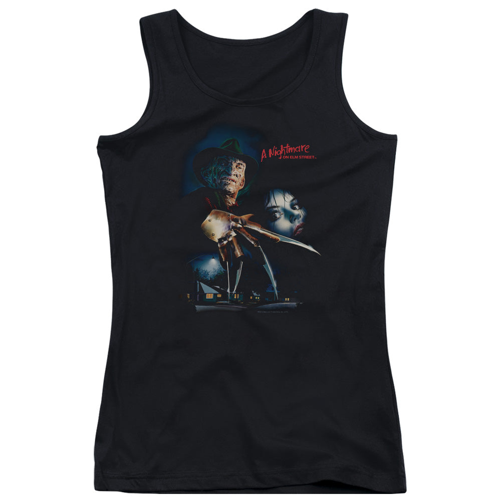 Nightmare On Elm Street Elm Street Poster Womens Tank Top Shirt Black