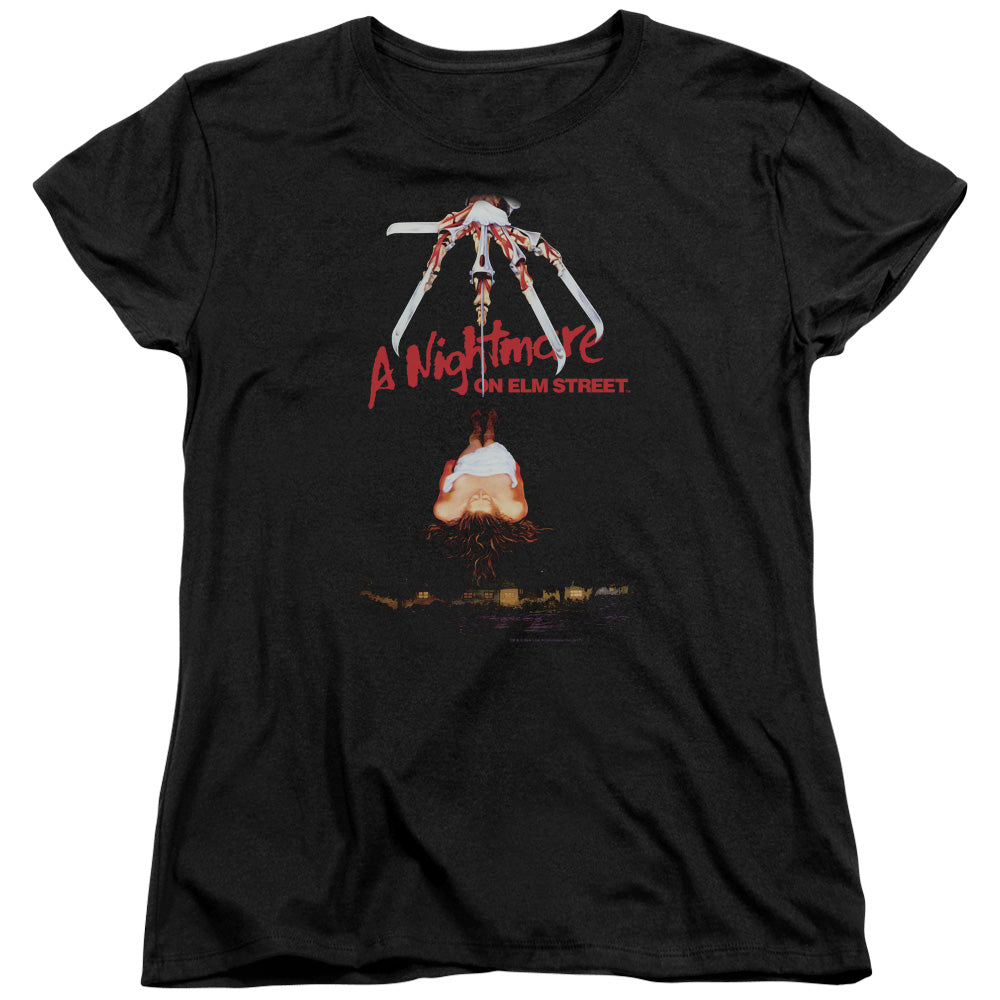 Nightmare On Elm Street Alternate Poster Womens T Shirt Black