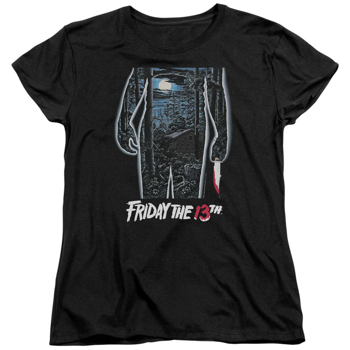 Friday The 13th 13th Poster Womens T Shirt Black