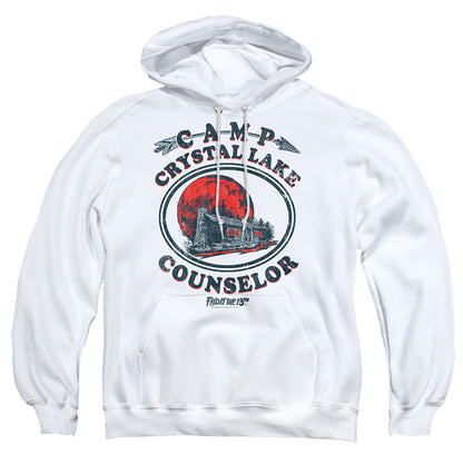 Friday The 13Th Camp Counselor Mens Hoodie White Officially Licensed