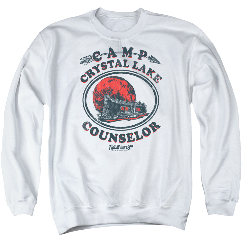 Friday The 13th Camp Counselor Mens Crewneck Sweatshirt White