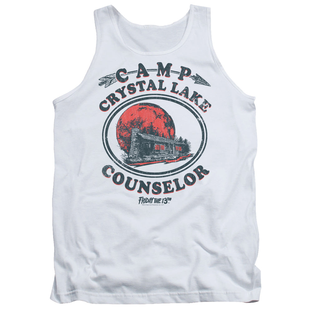 Friday The 13th Camp Counselor Mens Tank Top Shirt White