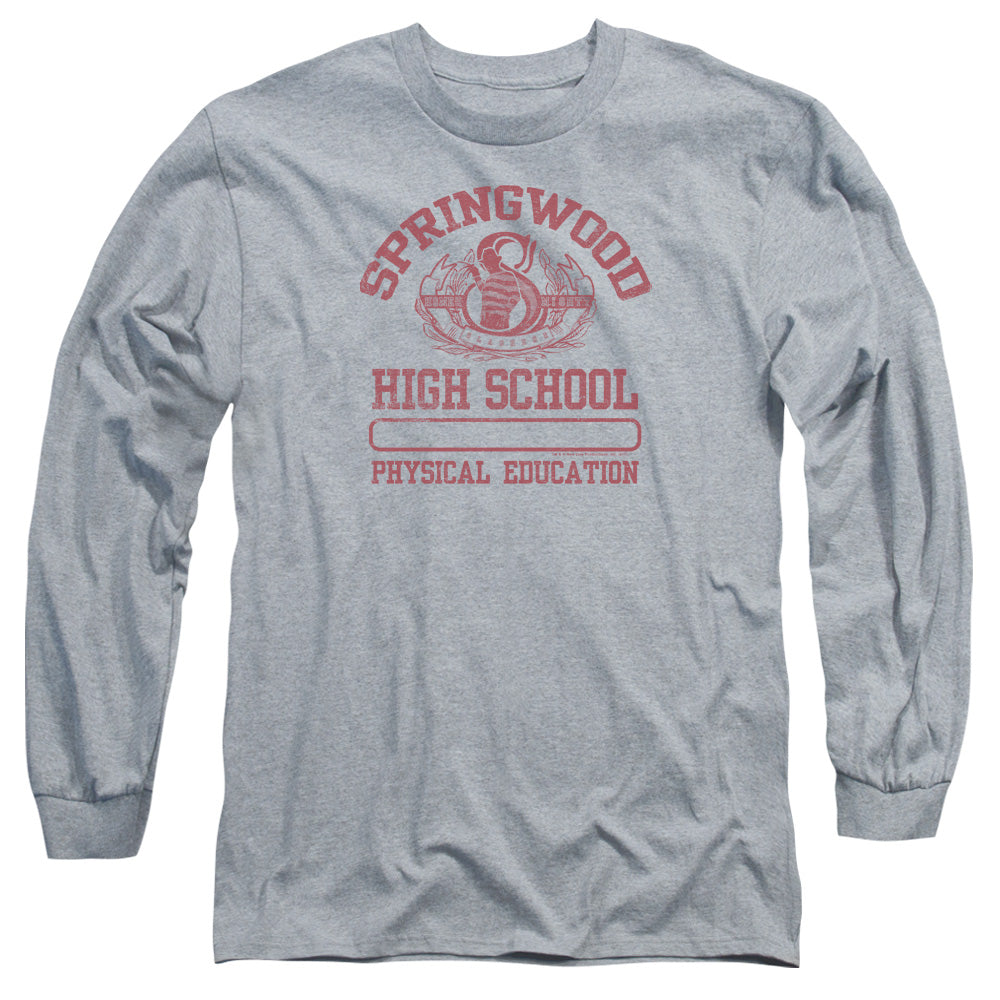 Nightmare On Elm Street Springwood High Mens Long Sleeve Shirt Athletic Heather