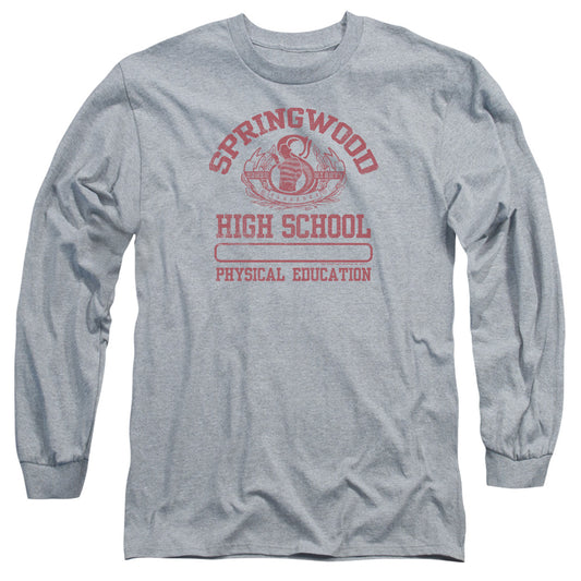Nightmare On Elm Street Springwood High Mens Long Sleeve Shirt Athletic Heather
