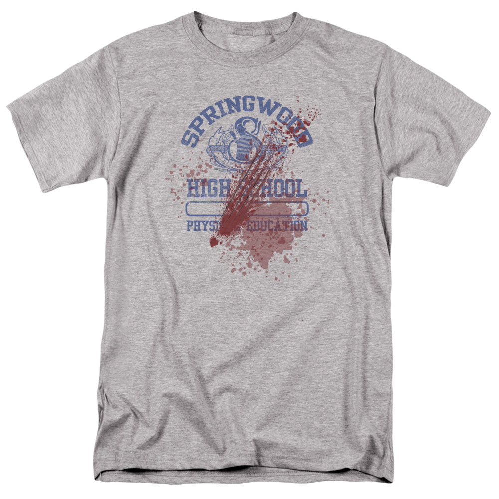 Nightmare On Elm Street Springwood High Victim Mens T Shirt Athletic Heather