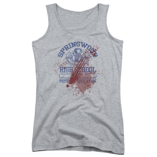 Nightmare On Elm Street Springwood High Victim Womens Tank Top Shirt Athletic Heather