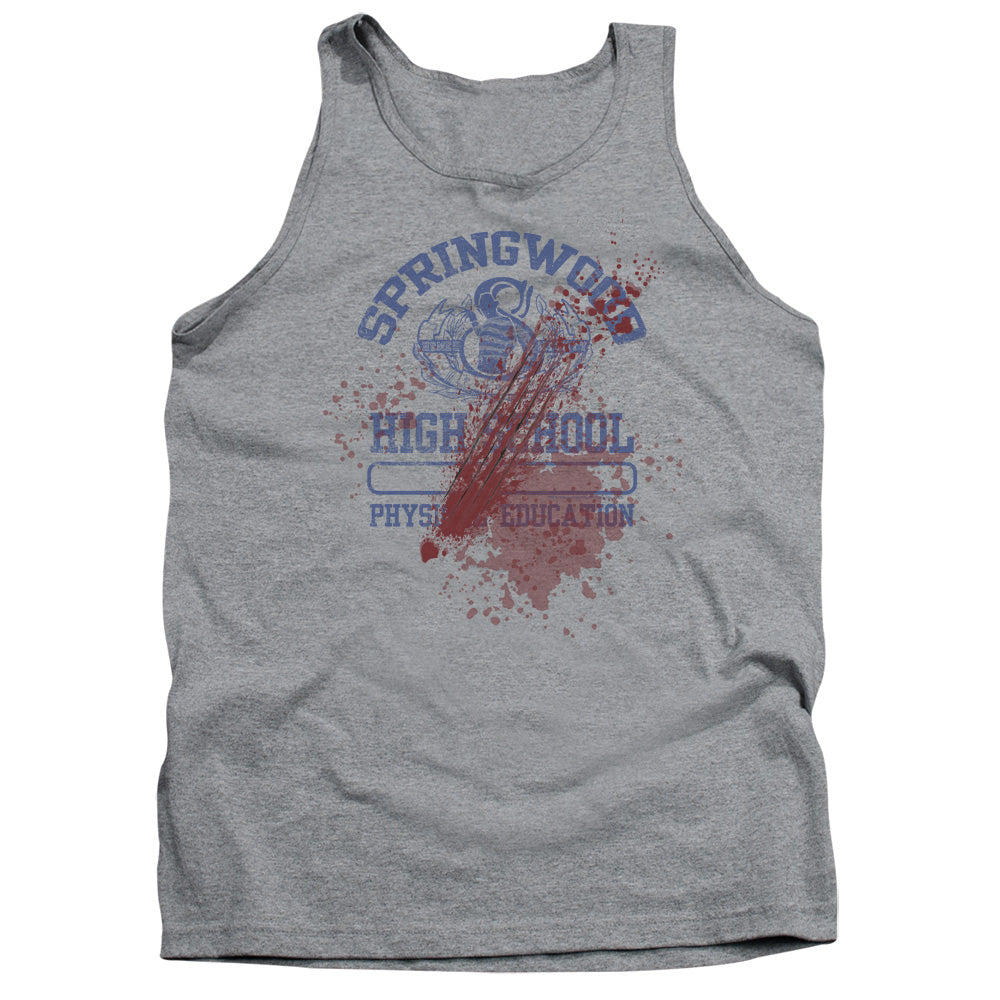 Nightmare On Elm Street Springwood High Victim Mens Tank Top Shirt Athletic Heather