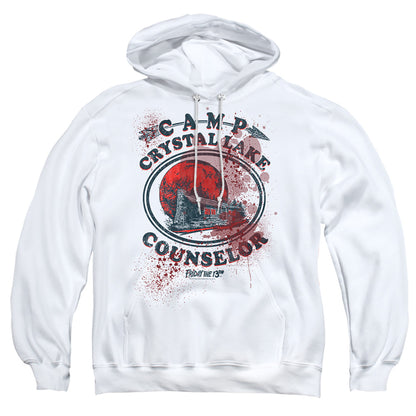 Friday The 13Th Camp Counselor Victim Mens Hoodie White Officially Licensed