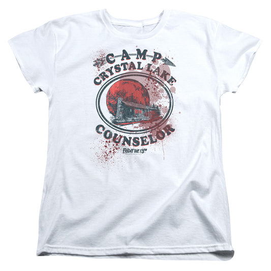 Friday The 13th Camp Counselor Victim Womens T Shirt White