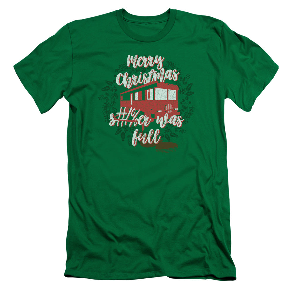Christmas Vacation It Was Full Slim Fit Mens T Shirt Kelly Green