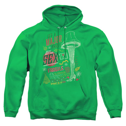 A Christmas Story Its A Major Prize Mens Hoodie Kelly Green